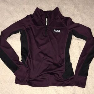 Victoria's Secret PINK  3/4 Zip Jacket - Maroon